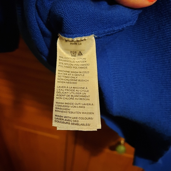 Lord & Taylor Royal Blue 💙 3/4 Sleeve Shirt - Picture 4 of 4